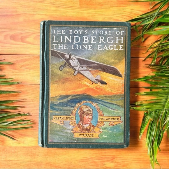 VINTAGE 1928 The Boy’s Story of Lindbergh: The Lone Eagle by Richard J. Beamish - Picture 1 of 12
